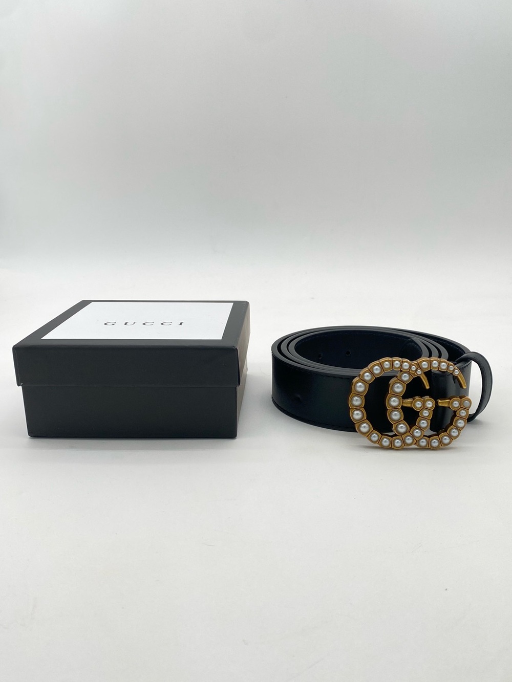 Gucci Pearl GG Leather Belt- 110CM/XL - Picture 4 of 16